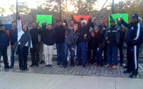 Immigrant rights activists turned out in New York City to protest the arrest of day laborers