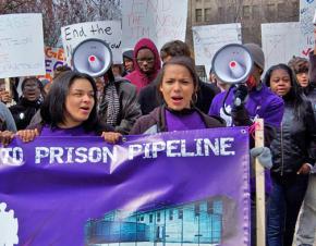 Hundreds of Detroit high school students and their supporters rallied against the school-to-prison pipeline