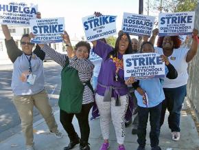 Education workers and students rally to demand school funding in Los Angeles