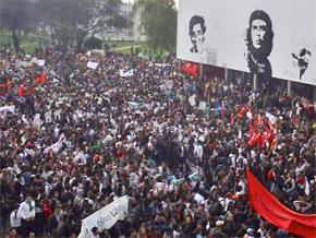 University students strike to save public education in Bogotá, Colombia